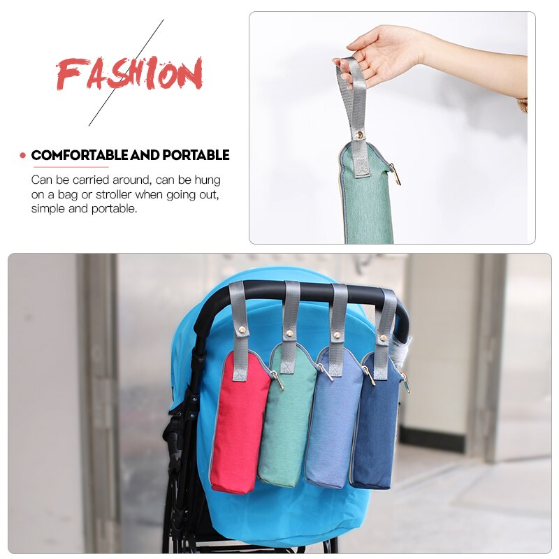 Baby kinderwagen hangende warmer tassen melk waterfles isolatie tas voor babyvoeding buiten thermosfles houder 2-6h