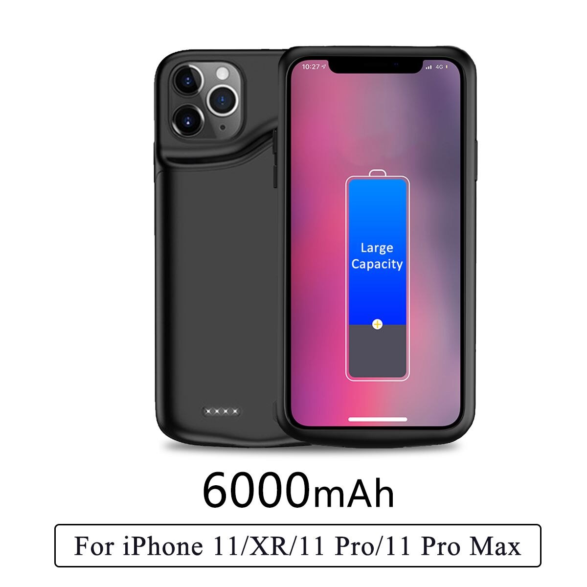 Funda de carga de batería de 6000mAh para iPhone 11 batería externa de carga Ultra externa para iPhone 11 Pro 11 Pro Max