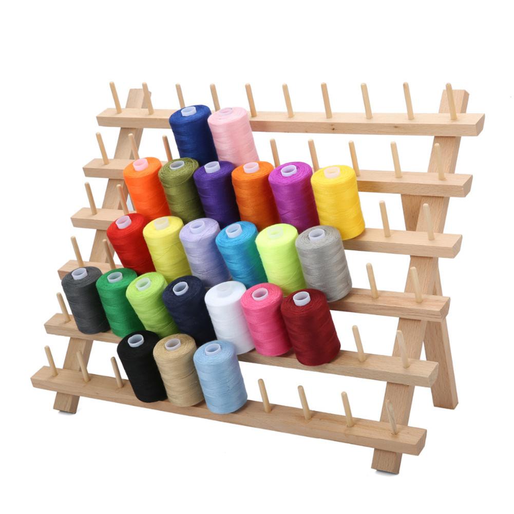 60 Axis Wood Thread Rack Spool Sewing Organizer Wood Thread Tailor Rack Premium Thread Rack Spool Organizer Storage Holder