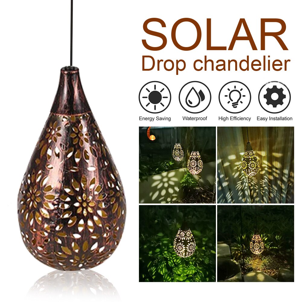 Solar Lanterns Outdoor Solar Lantern Light Durable Water Shape IP65 Water-resistant Eco-friendly Outdoor Garden Decking