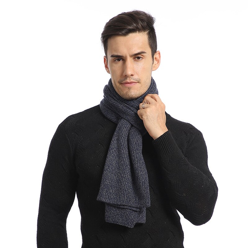 Winter Scarf for Men Soft Knit Scarve Long Striped Scarf Women 170cm