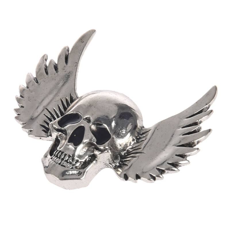 Vintage Brosche Für Männer Halloween Schädel Flügel Broschen Pins Für Frauen Schal