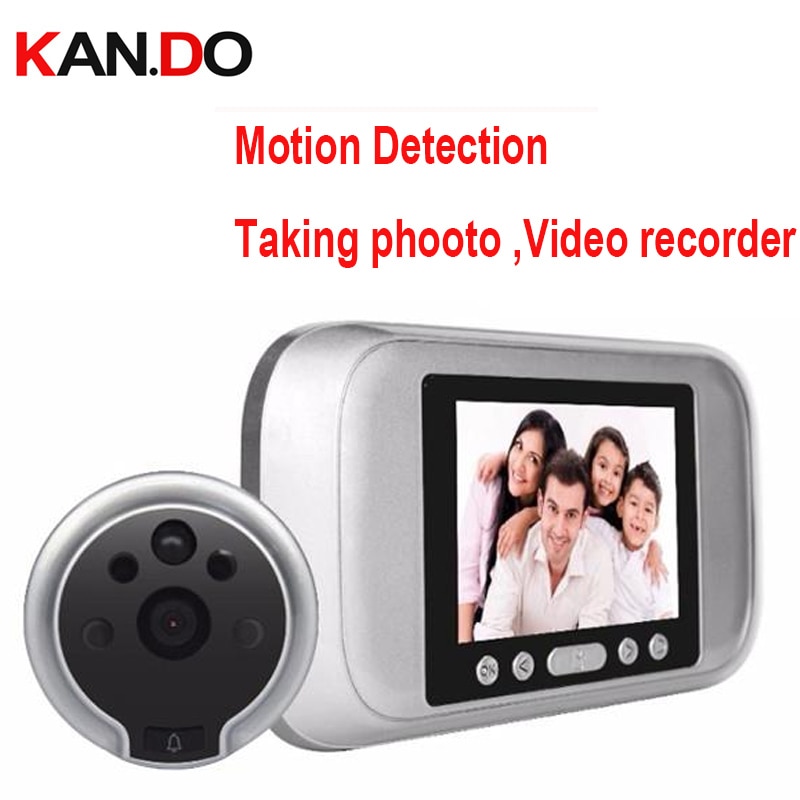 Tag foto+videooptager+bevægelsesdetekteringssensor 4.3 "dørkamera smart dørkighedsvisning video -dørklokke kighulskamera