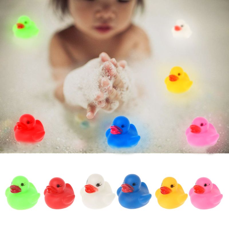 Led Knipperlicht Rubber Drijvende Eend Bad Douche Speelgoed Voor Kids Kinderen XX9E
