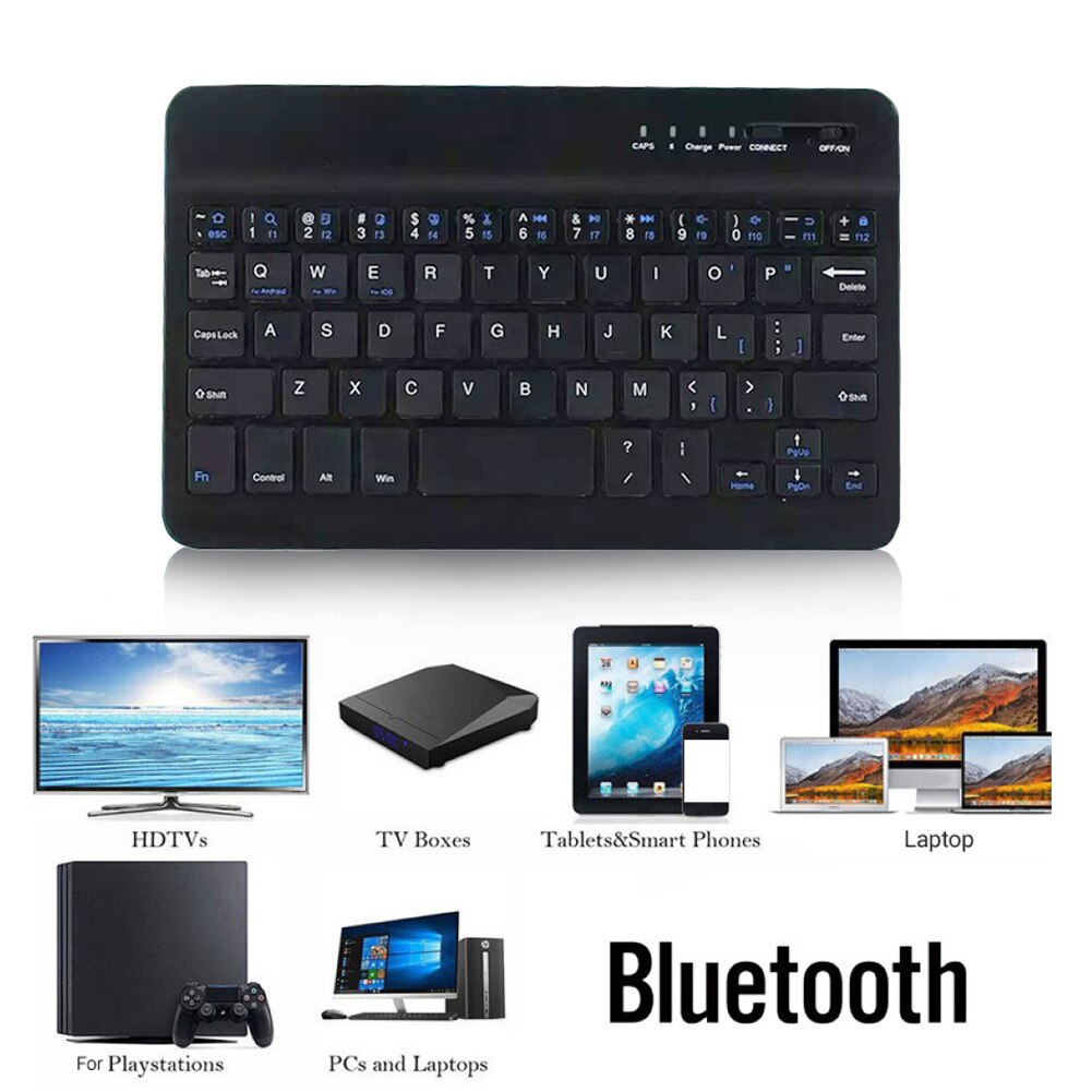 Bluetooth Toetsenbord 7/10Inch Mini Slim Wireless Bluetooth Keyboard Toetsenbord Voor Telefoon Tablet Laptop Беспроводная Клавиатура Teclado