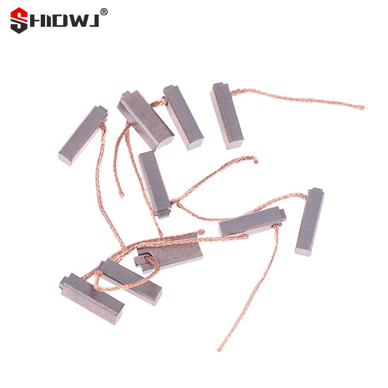 10pcs Electric Generator Motor Carbon Brushes Car Alternator Power Tools Generic Car Regulator Copper 5*7*19mm