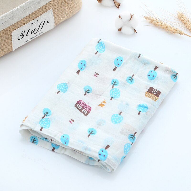 Redo lager 120*110cm nyfödd ekologisk bomull bambu babyfilt muslin swaddle wrap matning burpy handduk muslin stor blöja: Vit