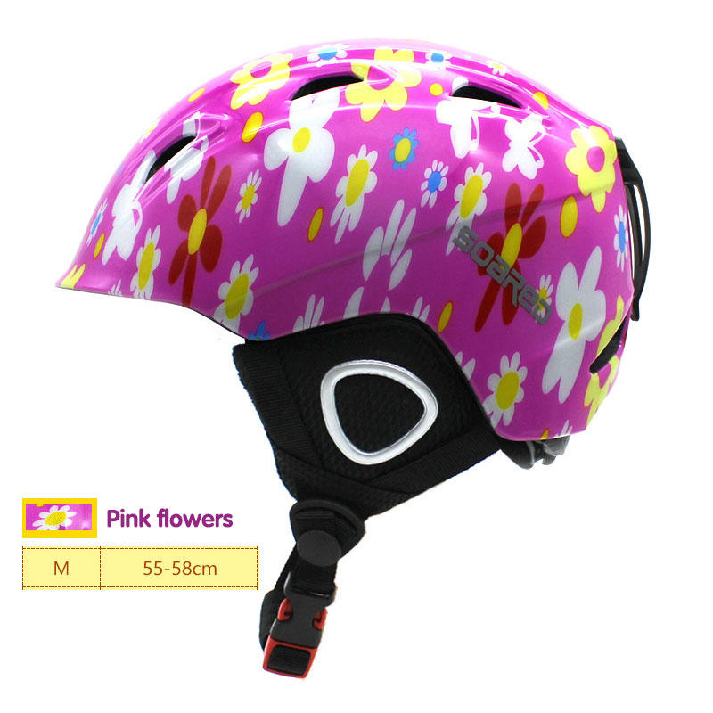 Casque de Ski pour enfants ultra-léger en plein air casque de Snowboard respirant Sport Roller-skate chapeau Satety moto casque protecteur de tête: Orange Pink / M