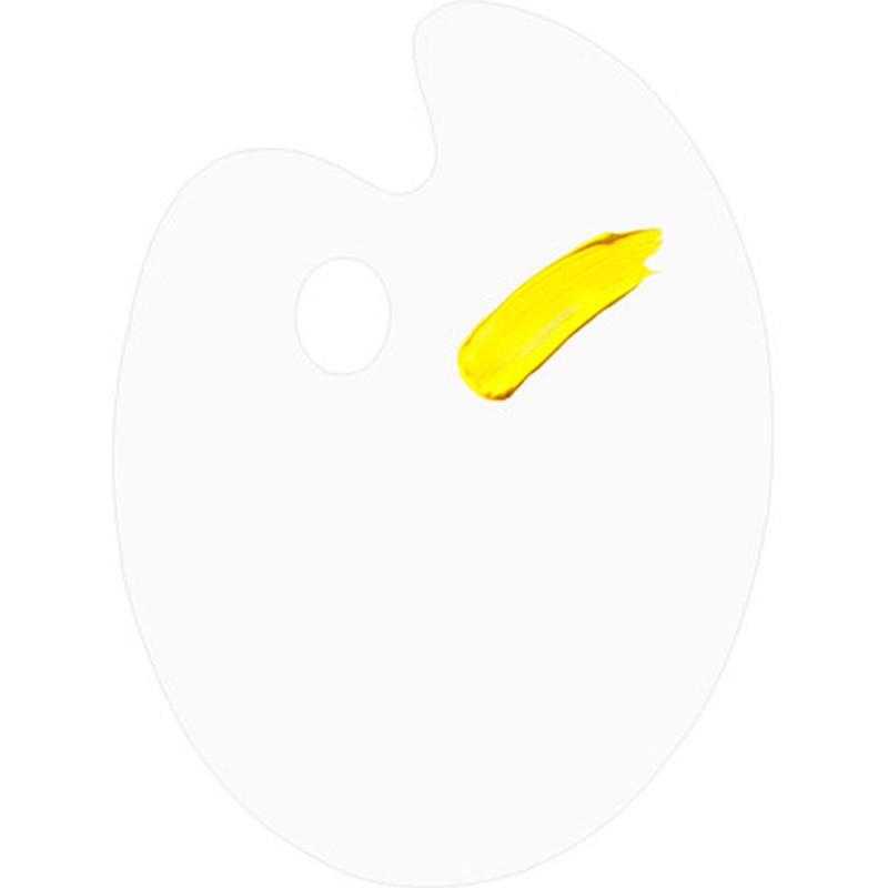 Clear Plastic Paint Palettes 11x14 Inches Size 2 Sets,Oval Art Palette for Acrylic Oil Paints Mixing - Easy Clean