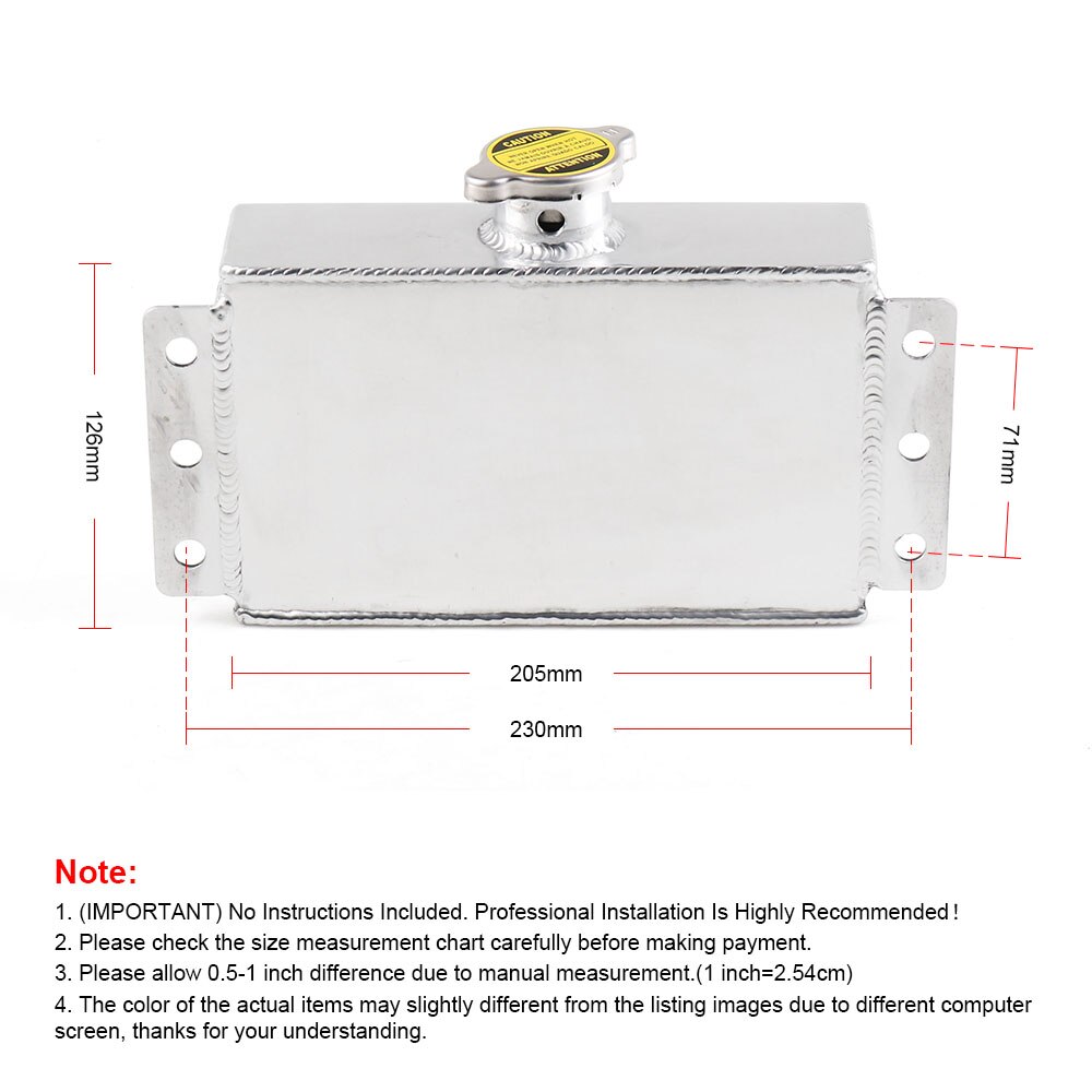 Uniwersalny 1L aluminiowy płyn chłodzący zbiornik wyrównawczy zbiornik przelewowy pojemnik robić ściągania oleju zbiornik wyrównawczy paliwa