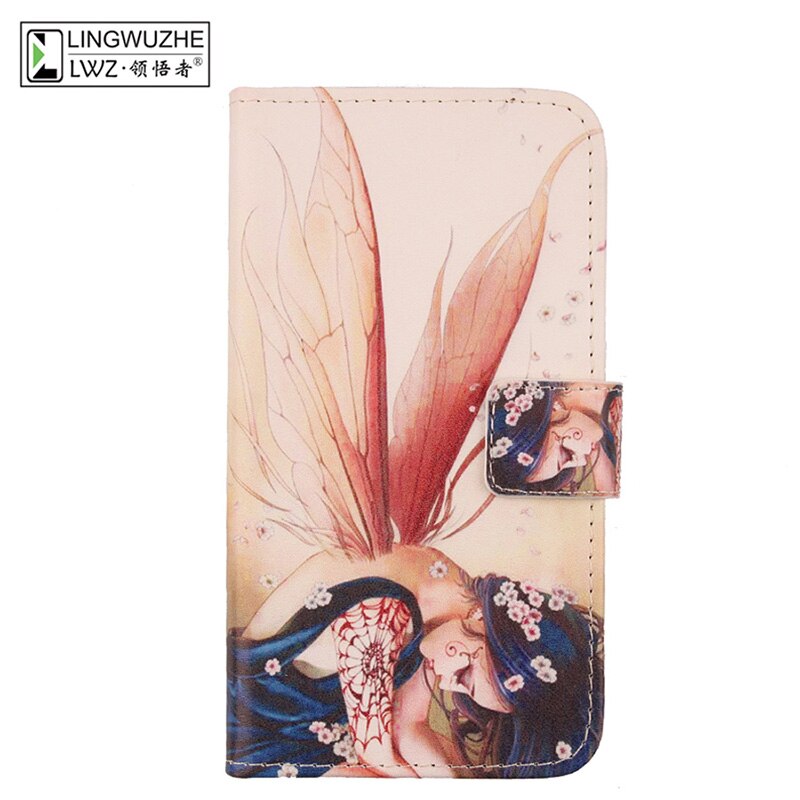 For Fly Nimbus 16 FS459 Case 4.5'' Flip Wallet Cell Phone Leather Cover For Fly Nimbus 16 FS459 Holster Phone Cases Accessories: Wing girl