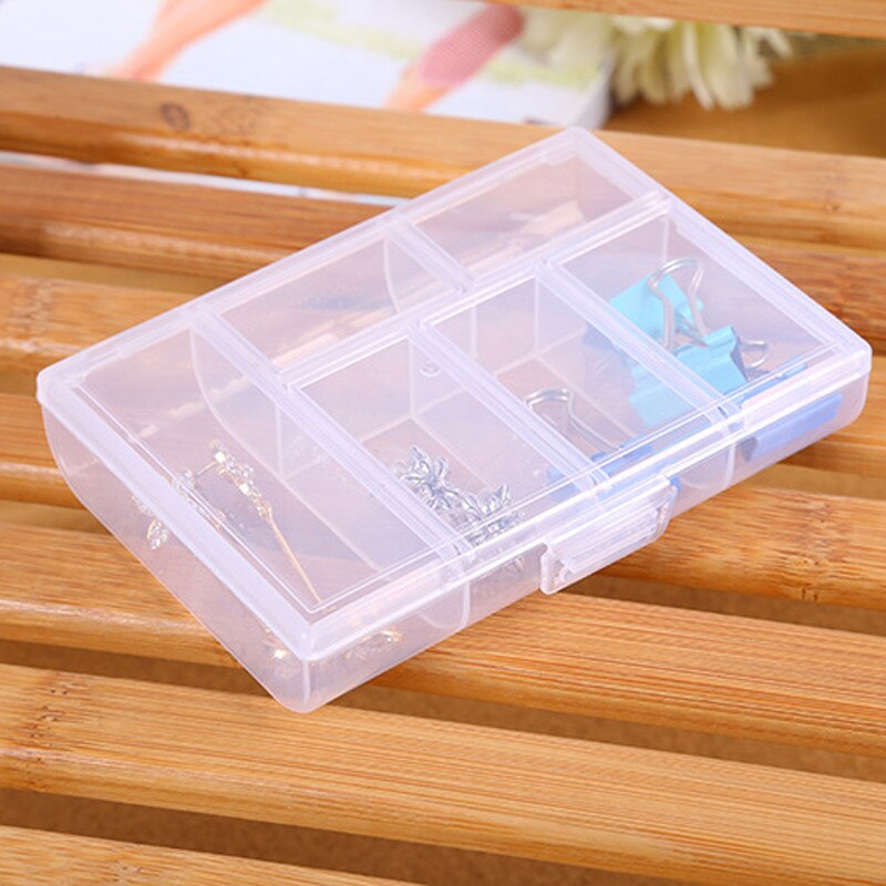 6 Grids Compartment Plastic Storage Box Jewelry Earring Bead Screw Holder Case Display Organizer Container Box Case #w2g