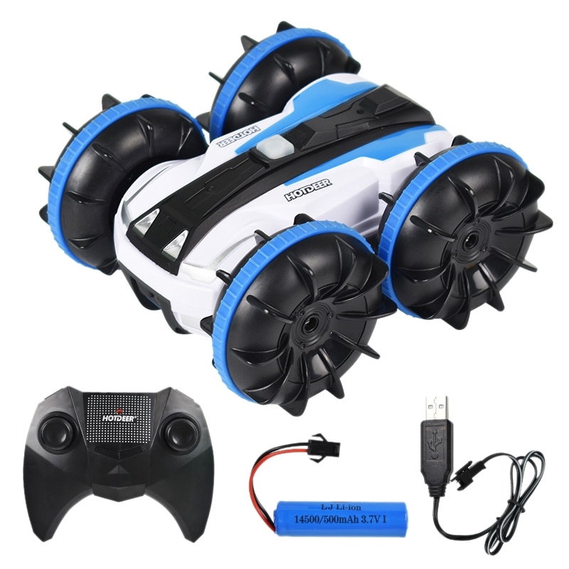 1/20 2.4G 4WD Prodezza Anfibio Serbatoio RC acrobazia macchina a distanza controllo macchina RC auto per il Regalo dei bambini del Giocattolo: blu