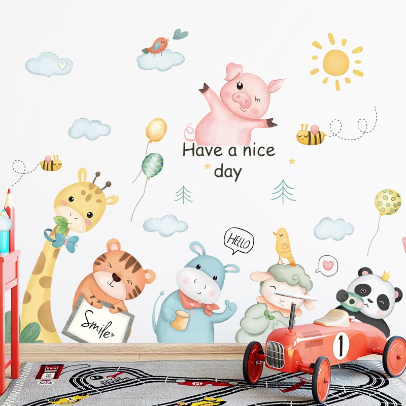 8 Stijlen Cartoon Muurstickers Voor Kinderkamer Babykamer Nursery Milieuvriendelijke Vinyl Muurstickers Verwijderbare Muurschilderingen Home Decor