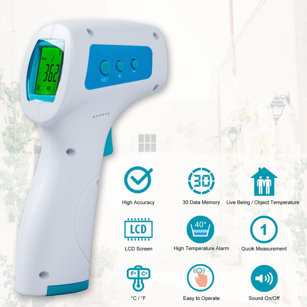 Non-contact IR Infrared Thermometer Adult Digital Thermometer Infrared LCD Forehead Temperature Measurement Household Portable: Type 10
