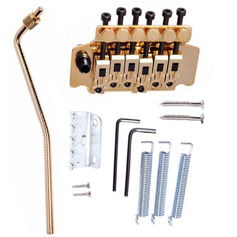 Gold Tremolo System Double Locking Replacement Guitar Tremolo Bridge