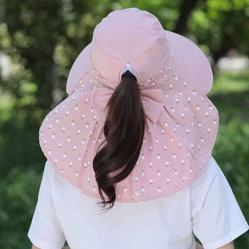 Ploermin beschermkap zomer zonnehoeden dames nek gezicht zonnebrandcrème brede rand ademend vissershoed zonnemasker pet buiten