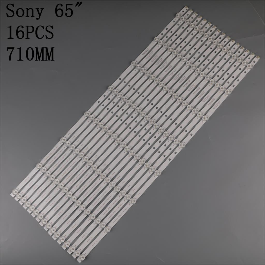 16 stk. led -baggrundsbelysningsstrimmel 8 lampe til sony 65 "tv cx -65 s 03 e 01 kdl -65 w 855c kdl -65 w 857c kdl -65 w 859c 650 tv 02 v3 t650 hvf 05.1 t650 hvf 0