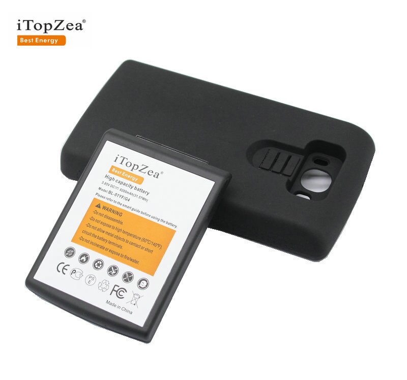 Itopzea 1X8200Mah G4 BL-51YF Extended Batterij Met Tpu Case Voor Lg G4 H818 VS999 VS986 US991 F500 f500S F500K F500L H810 H815