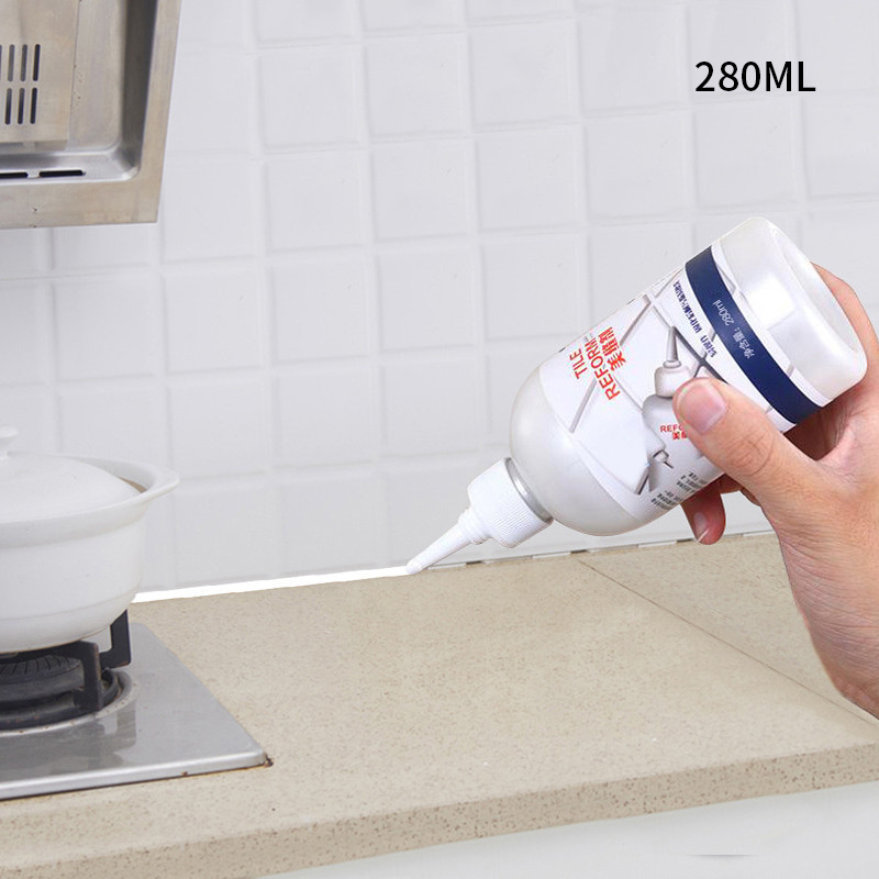 Tile refill fliser belægning skimmel renere fliseforsegler reparation lim boligindretning plakater & klistermærker håndværktøj: 280ml hvide