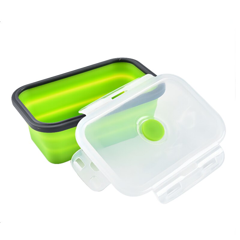 Silicone Folding Lunch Box Refrigerator Storage Microwave Heating Portable Outdoor Food Storage Container Lunch Box Kitchen Tool