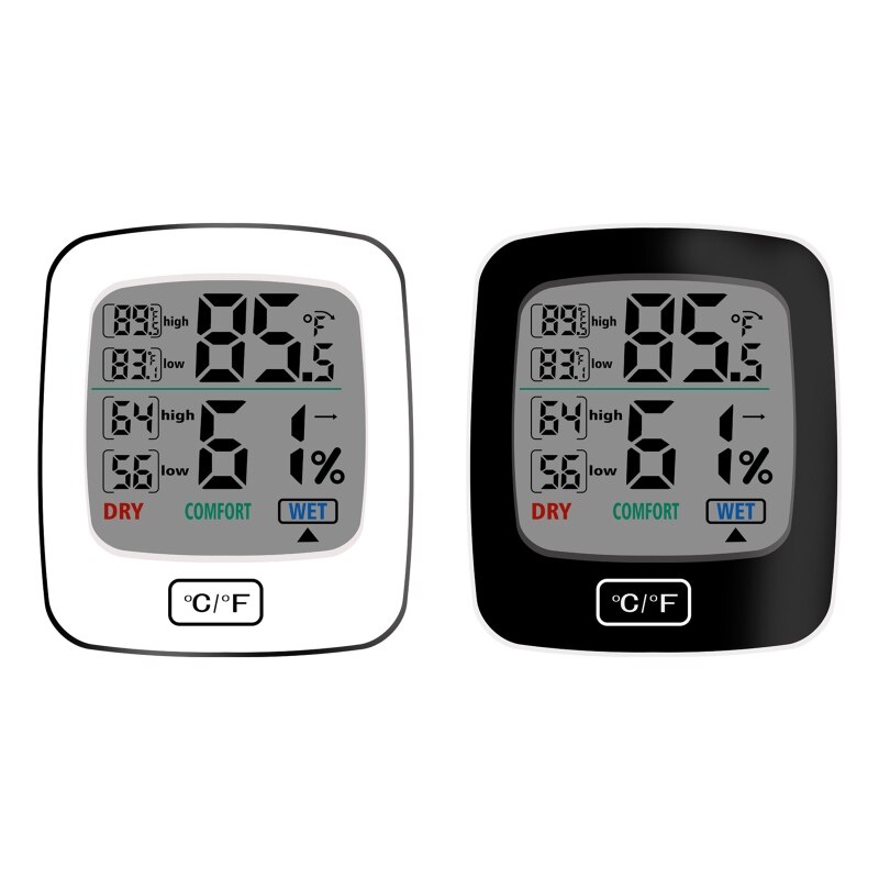 Digital Indoor Thermometers and Hygrometers Humidity Station Room Thermometer with backlight Touch hygrometer LCD Display