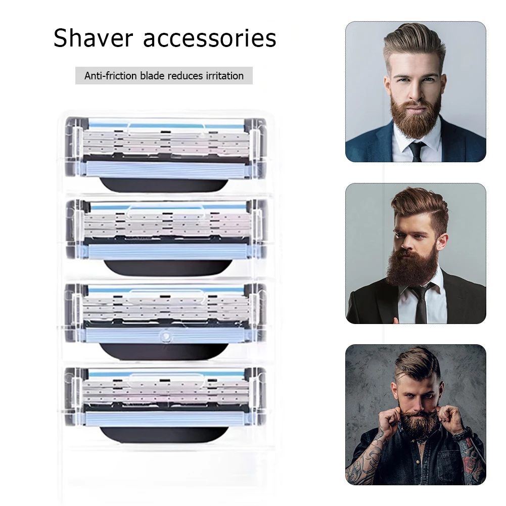 4/8/12/16 stks/set Scheermesje Voor Mannen Scheermesjes Veiligheid Mesjes Cassette Scheerapparaat 3 layer Balde
