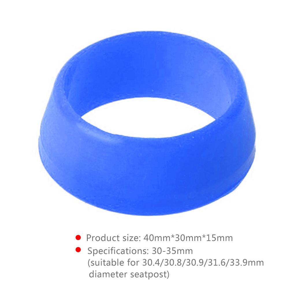 Fiets Zadelpen Ring Stofkap Voor Mtb Racefiets Siliconen Waterdichte Fiets Zadelpen Case Beschermende Fietsen Accessoires Onderdelen: Blue 30 to 35