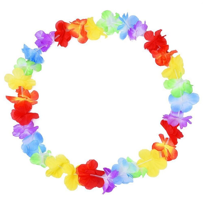 100 st/lot hawaii party leis blomsterkrans krans hawaiian halsband torpil hawai blommig bondgårdsdekor