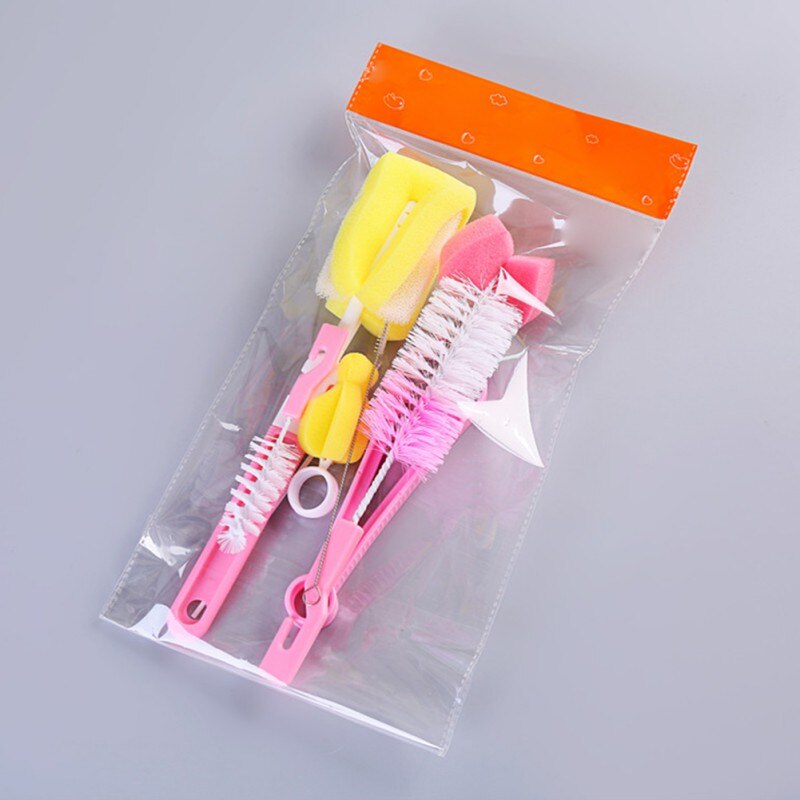 7 Teile/satz Baby Schwamm Reinigung Werkzeuge Stroh Pinsel Nippel Pinsel für Fütterung Flasche Tasse