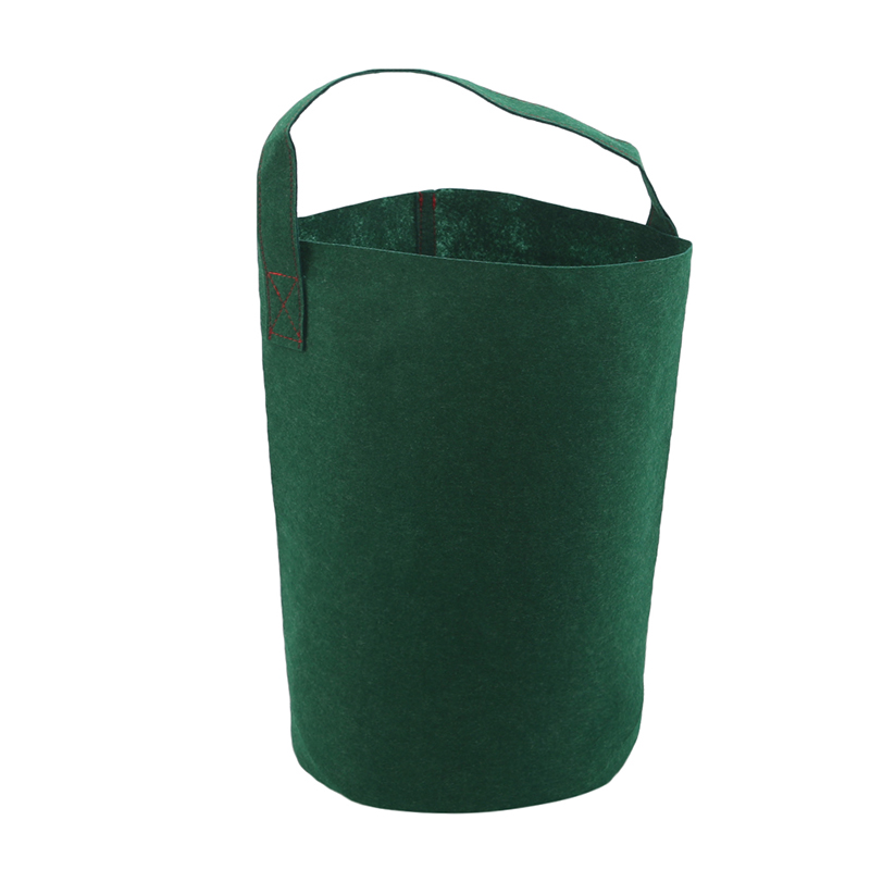Tuin Outdoor Planten Grow Bag Aardbei Verticale Bloem Kruid Pouch Wortel Ademend Groente Ronde Herbruikbare Pot Planter: Green without holes