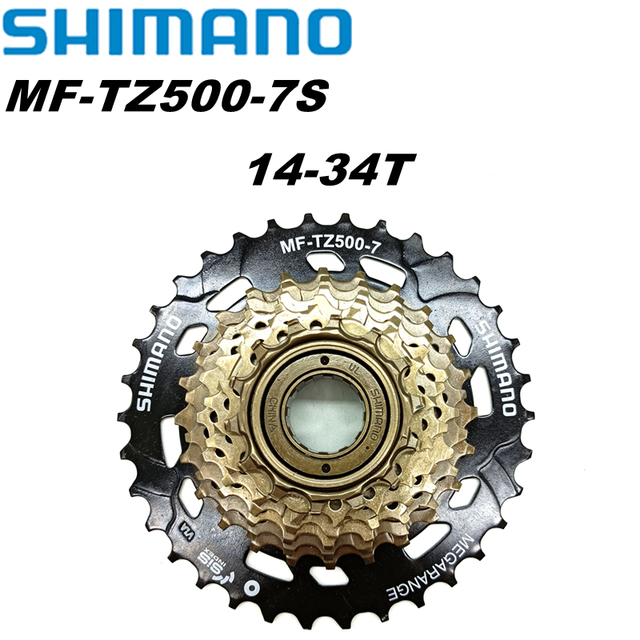 Shimano MF-TZ500 -7 Cassette 7 Vitesse Vélo Roue Libre 14-28T 14-32T TZ500-7 Vélo Accessoires VTT Vélo De Route Cassette: Rouge