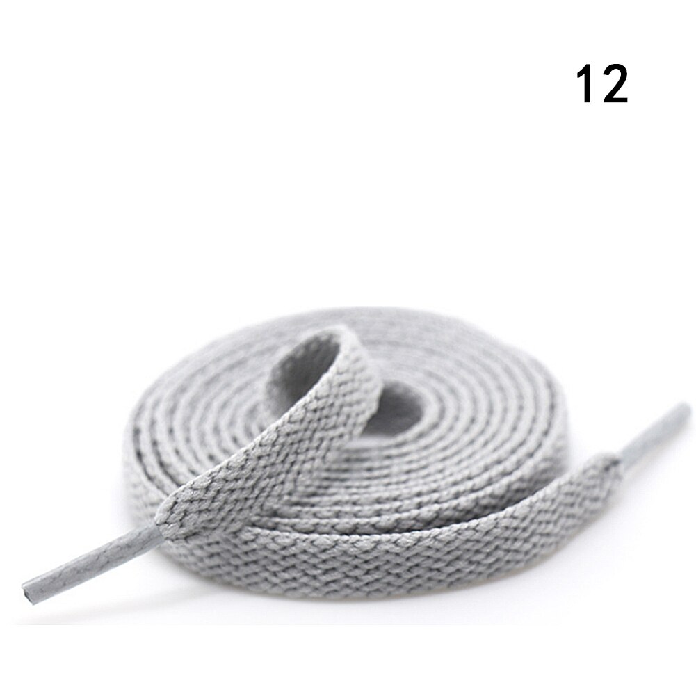 Kleurrijke Breed Van Platte Schoenveters Schoenveters Voor Sneakers Sportschoenen 24 Kleur 150Cm 1 Paar Gekleurde Wandelschoenen veters Strings: Grijs