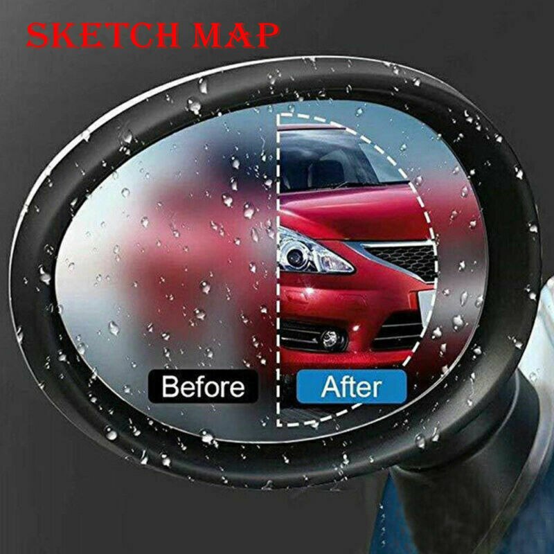 2Pcs Waterdichte Spiegel Film Sticker Voor Auto Achteruitkijkspiegel Regendicht Anti-Mist Regen-Proof Auto Stickers Hd clear Pet Decal