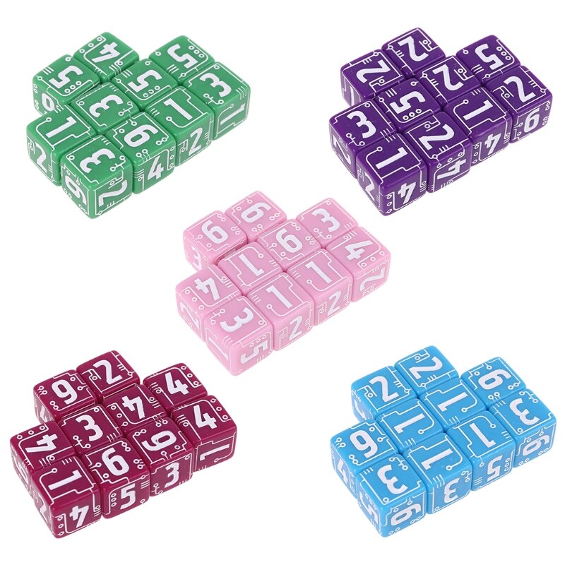 10pcs/set 6-sided Line Dices Beads Blank Desktop Role Playing Games 62KF