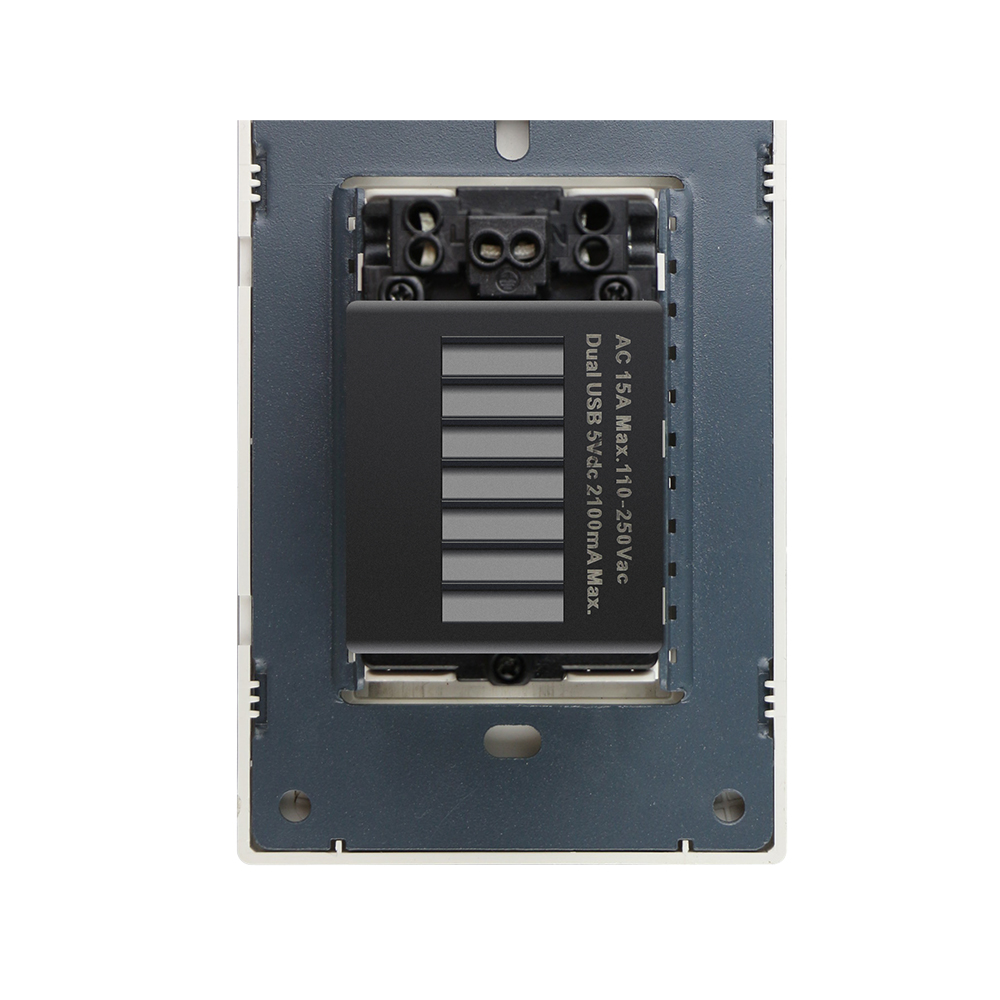 US Standard Dual USB Wall Socket,Double 2.1A Universal Plug Socket Port Power Adapter Outlets,Tamper Resistant Duplex Receptacle