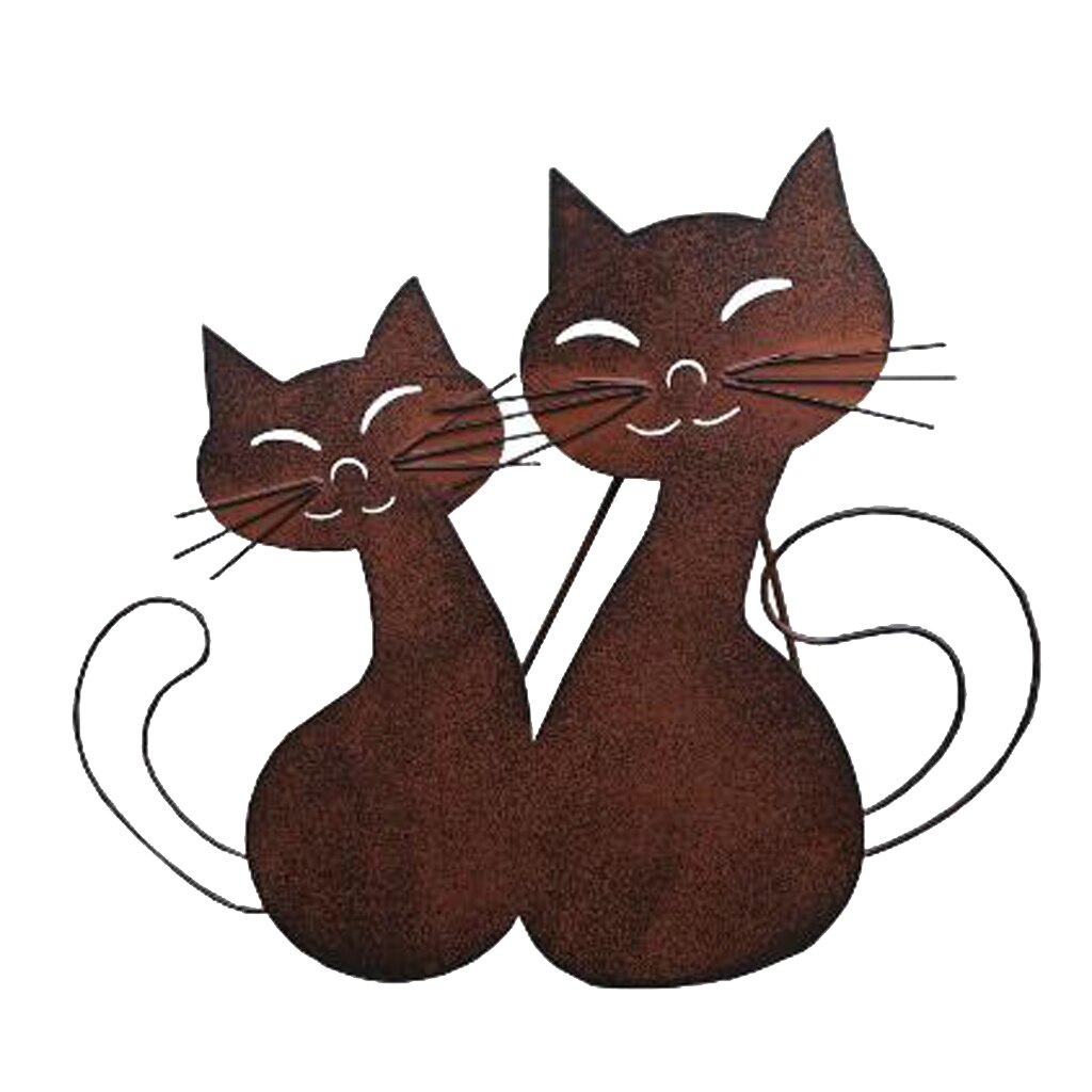 Waterproof Garden Home Animal Crafts Cat Modeling Ornaments Statue Sculpture Indoor Outdoor Art Decor