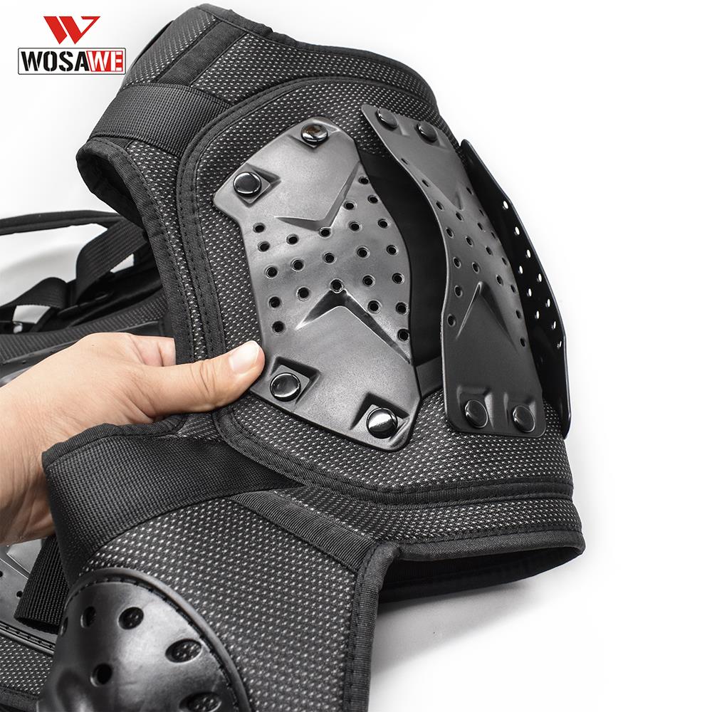 WOSAWE Adult Full Body Protection Sports Back Support Snowboard Ski Cycling Motocross Vest Jacket Elbow Knee Pads MTB Suit