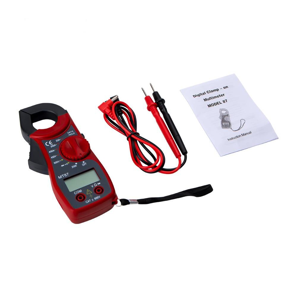 Draagbare  mt87 digitale stroomtang multimeter gelijkstroom wisselstroom spanning tang weerstand amp ohm tester elektronische