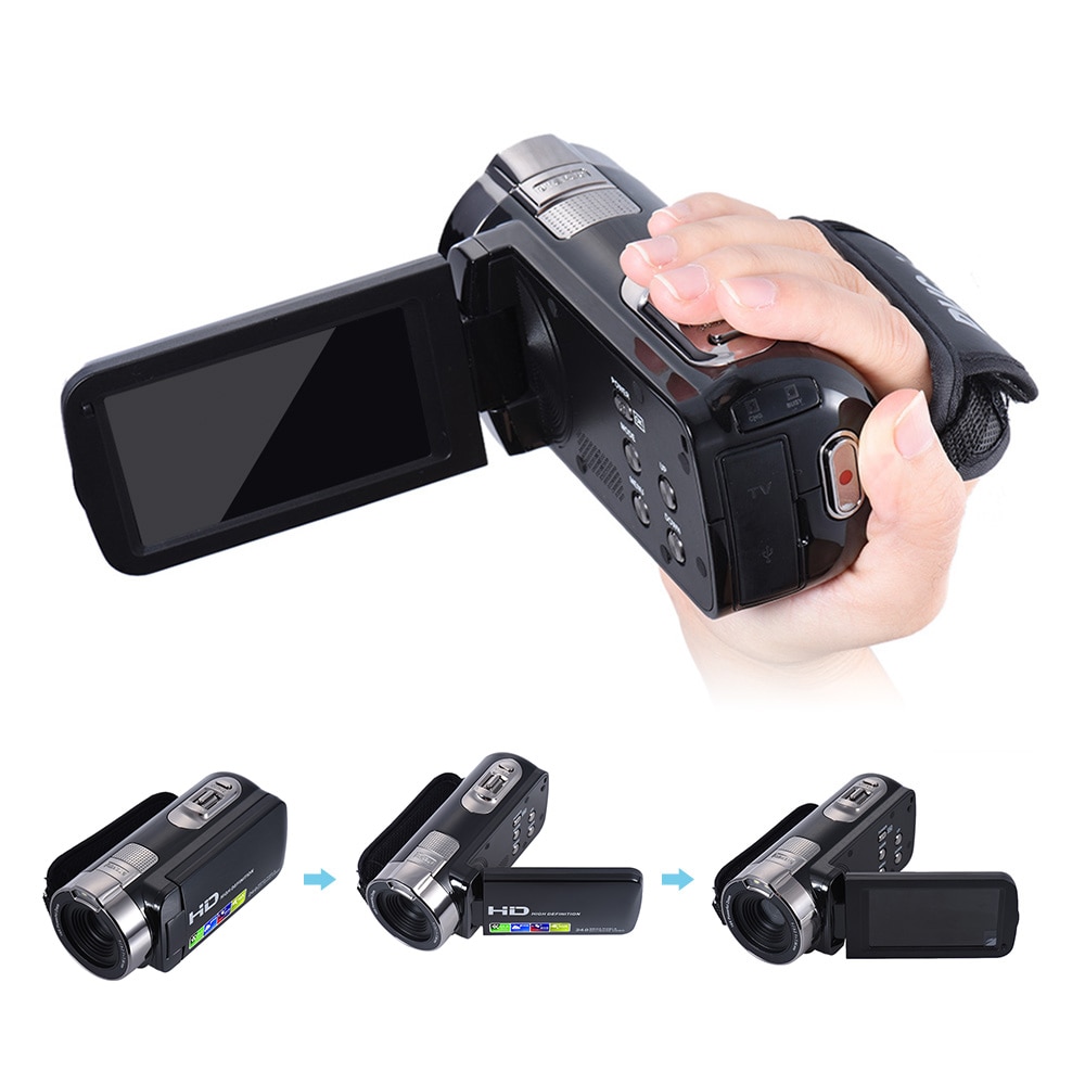 HDV-302P Schermo LCD Da 3.0 Pollici pieno HD 1080 P 15FPS 24MP 16X Ingrandisci Digitale anti-scuotere digitale video DV videocamera Portatile della macchina fotografica