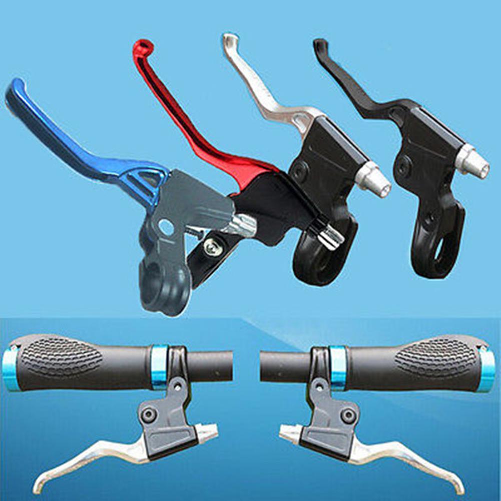 Palancas de freno para bicicleta, 1 par, manillar de freno de bicicleta de aleación ligera, estándar, 2 dedos, BMX, 4 colores