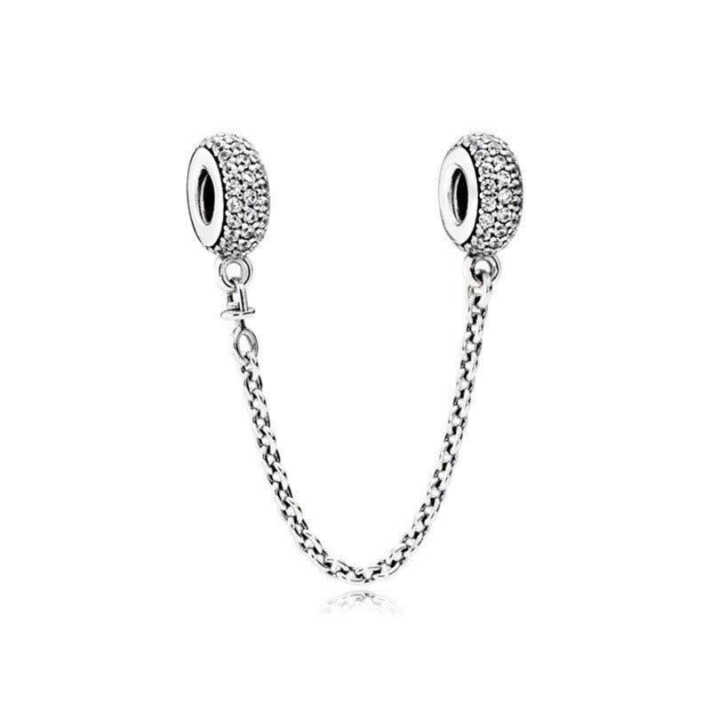 Europäischer, komplett weißer pavé-Abstandshalter-Clip mit gänseblümchenherzen, diy-feinperlen, passend für Original-Reize, silber, 925er -armbandschmuck: B480