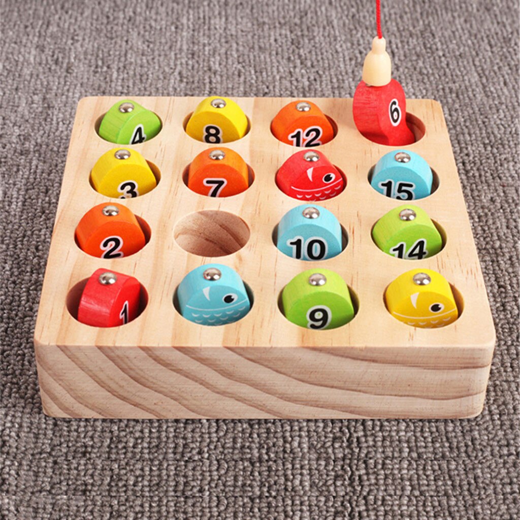 Houten Magnetische Vissen Game Fijne Motor Vaardigheid Brief Cognitie Voorschoolse Ouder-kind Interactief Speelgoed Outdoor Educatief