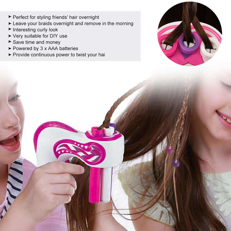 Diy elektronisk hår flettet maskine automatisk twist fletning pige hår stil styling fletning maskine frisure fletning værktøj