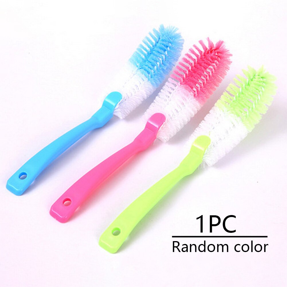 Tasse maison suspendus multifonctionnel cuisine outil de nettoyage verre bébé lavage longue poignée décontracté bouteille brosse en plastique couleur aléatoire