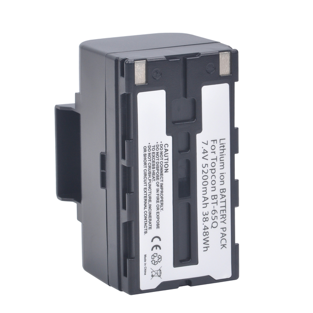 7.4V 5200mAh BT 65Q BT65Q Rechargeable Li-Ion Battery+Charger for Topcon GTS 900 and GPT 9000 Total Station: black