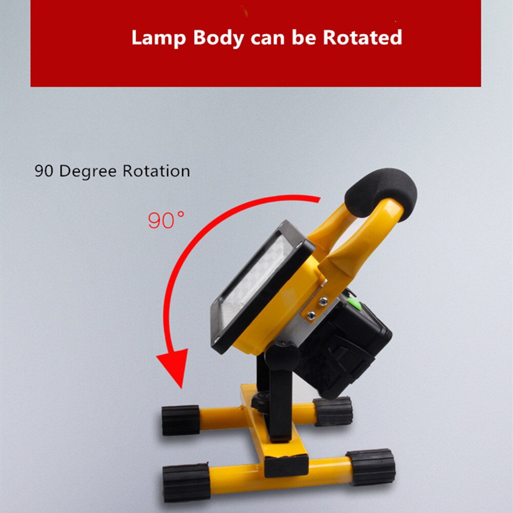 geschmeichelt 50W LED Notfall Licht Lampe LED Scheinwerfer Wiederaufladbare LED Warnung Licht Wasserdichte Flutlicht mit Halfter Kompakte