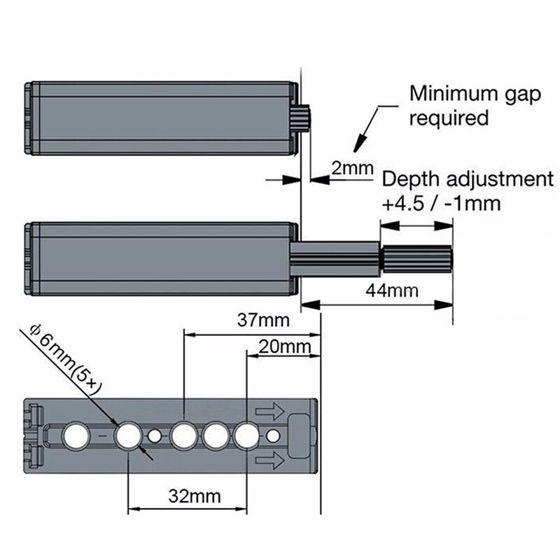 Myhomera 10 stks/sets Kast Deurstopper Buffer Vangt Rvs Push to Open Touch Demper Bumper Magnetische Rustig Dichter