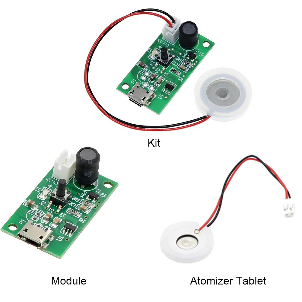 USB Mini Luftbefeuchter DIY Bausätze DC 5V Fogger Zerstäubung Film Zerstäuber Blatt Mini Oszillierende Zerstäubung Keramik Luftbefeuchter Modul