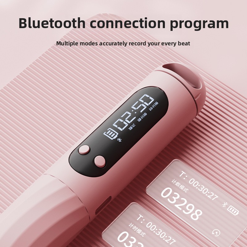 Cuerda de saltar recargable con Bluetooth inteligente, pelota ponderada inalámbrica, deportes de Fitness para adultos, artículos deportivos